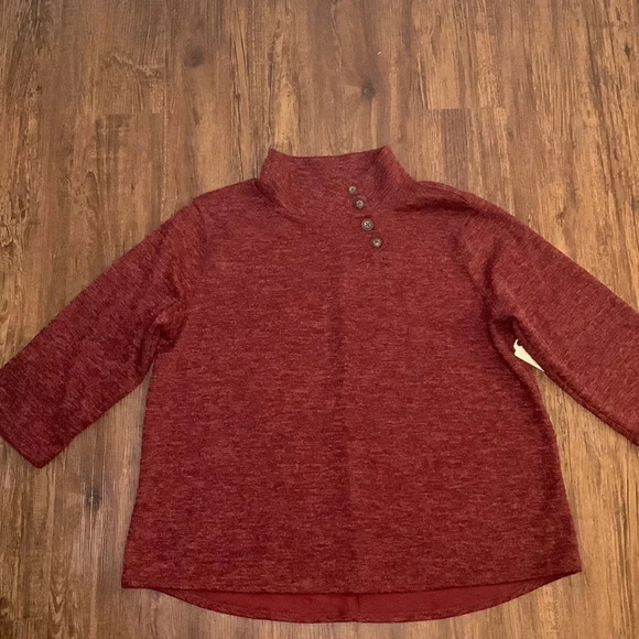 St John’s Bay Long Sleeve Pullover Knot Sweater - Picture 1 of 10